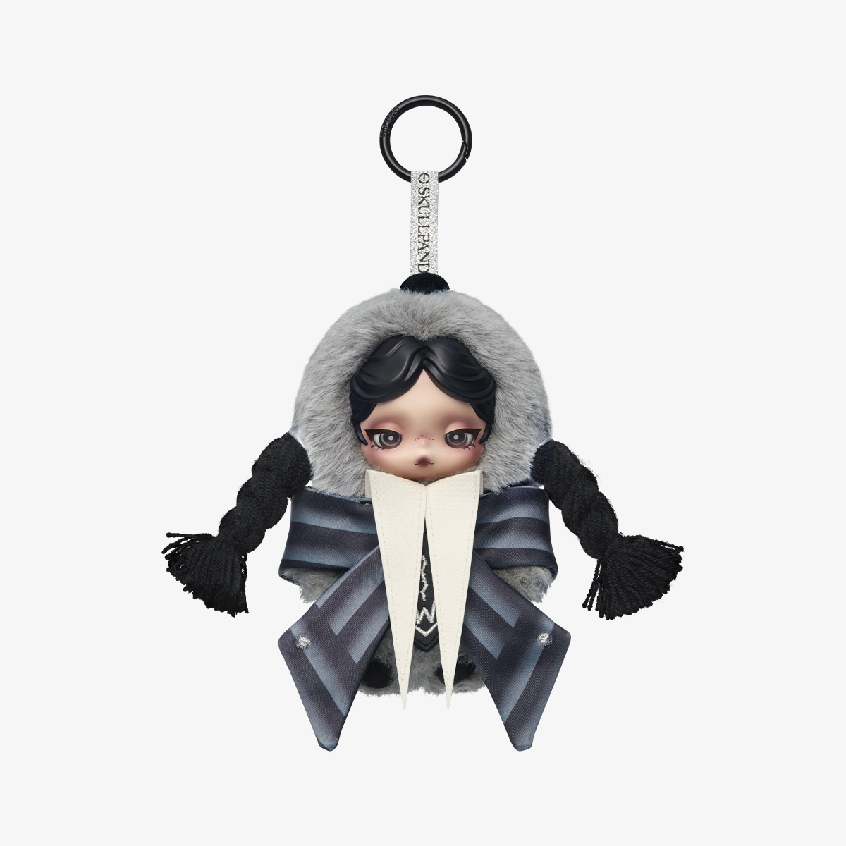 skullpanda wednesday plush classic dress version SKULLPANDA Wednesday PlushNevermore Academy Uniform Version